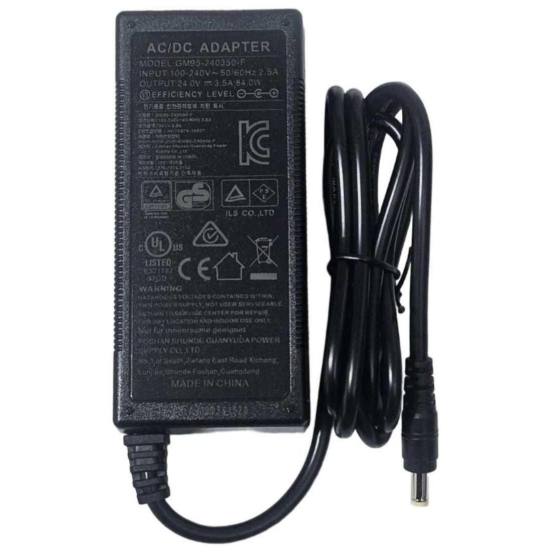 DC 24V 3.5A 전원 어댑터 5.5mm2.5mm 프리볼트 CCTV LED 3A호환 21,000원