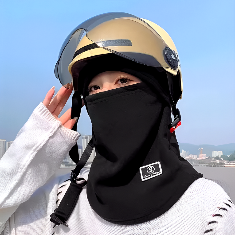 아즈몰 기모 바라클라바 방풍 후드넥워머 일체형 페이스마스크 오토바이 방한 마스크, 블랙, 1개 13,900원