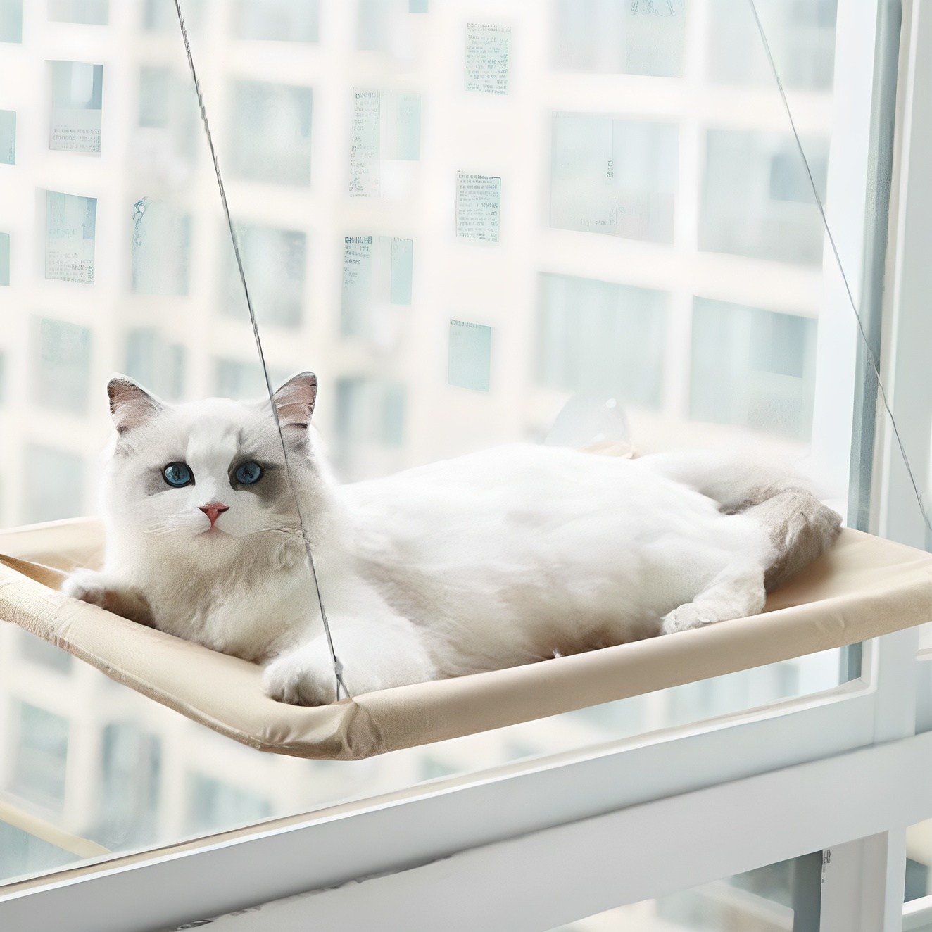 그뤠잇 해먹 윈도우 캣타워, 베이지아, 1개 6,400원