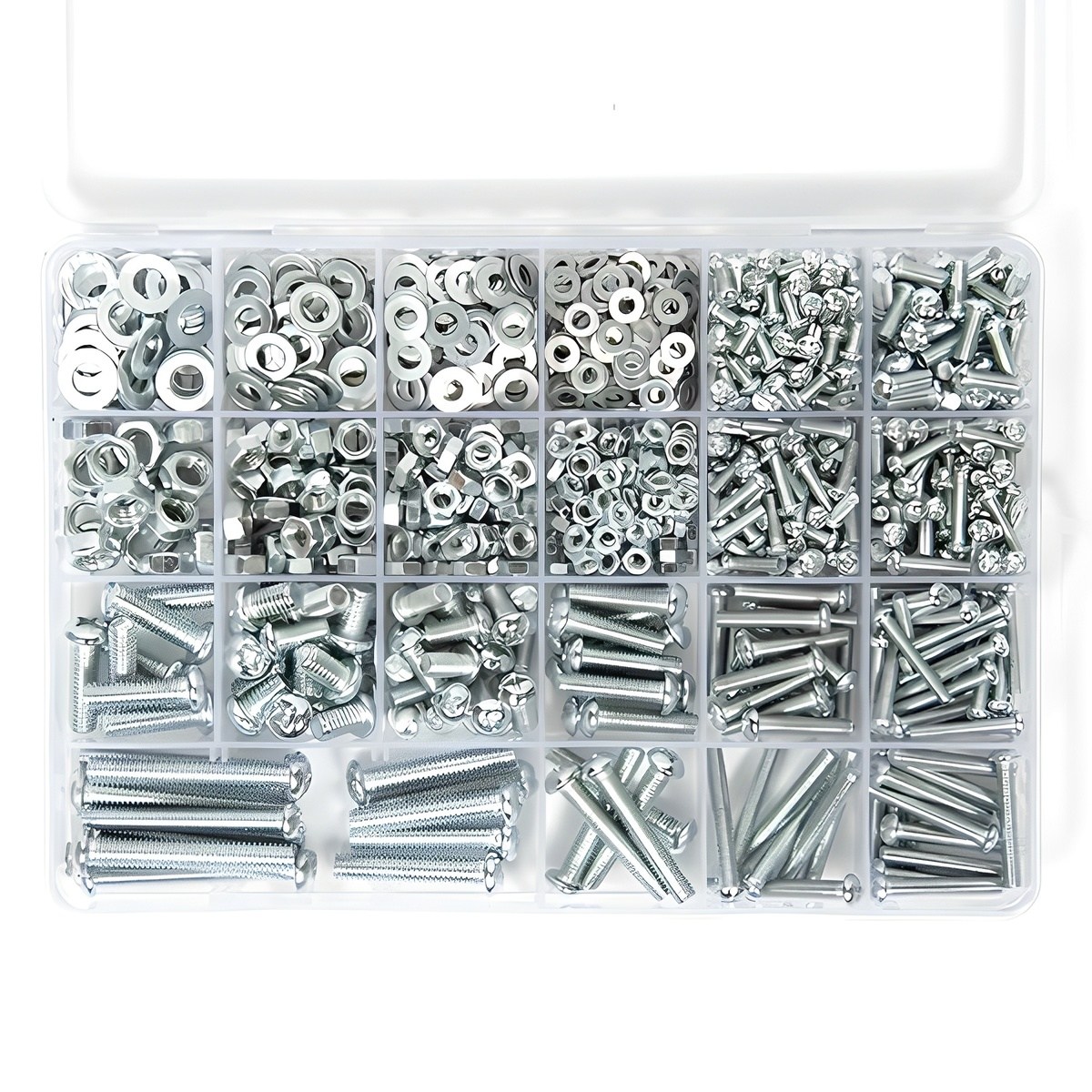 E.T.Shop 볼트 너트 와셔 24종 세트/ 둥근머리 십자형 볼트 너트 와샤 수공구 M3 M4 M5 M6 10,100원
