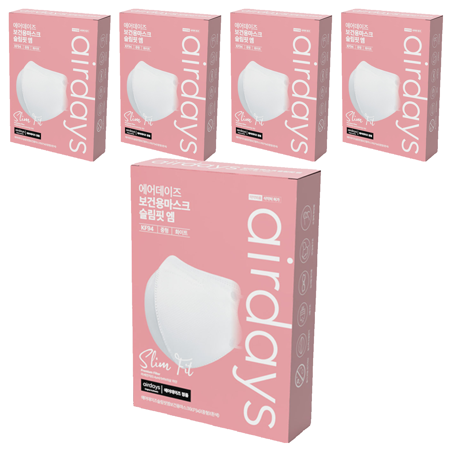 에어데이즈 슬림핏 엠 보건용 마스크 중형 KF94 21,750원