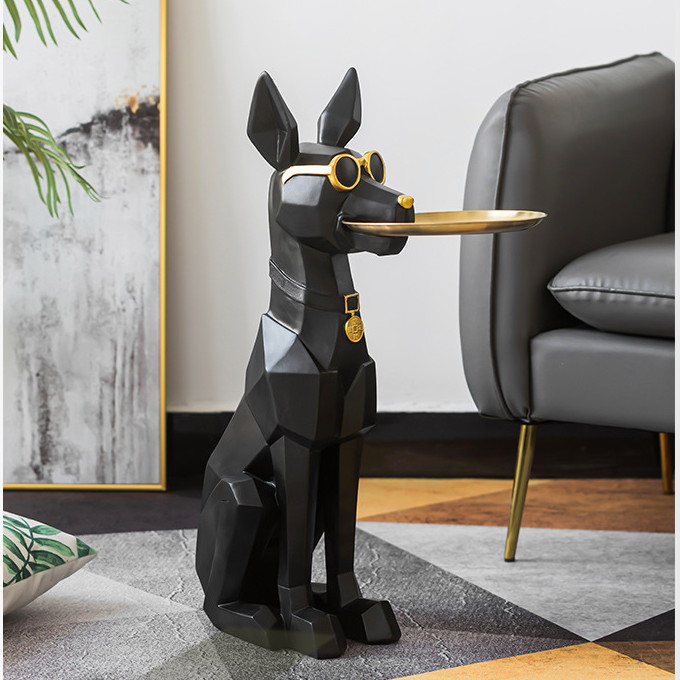 플랜와이 도베르만 프리미엄 사이드 테이블 인테리어 트레이 t21, 블랙 59,700원