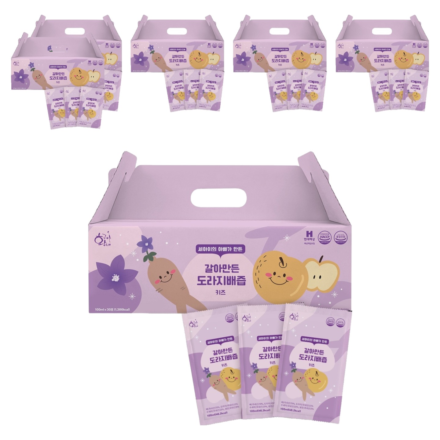 황금이네 국내산 아동용 갈아만든 도라지배즙 95,760원