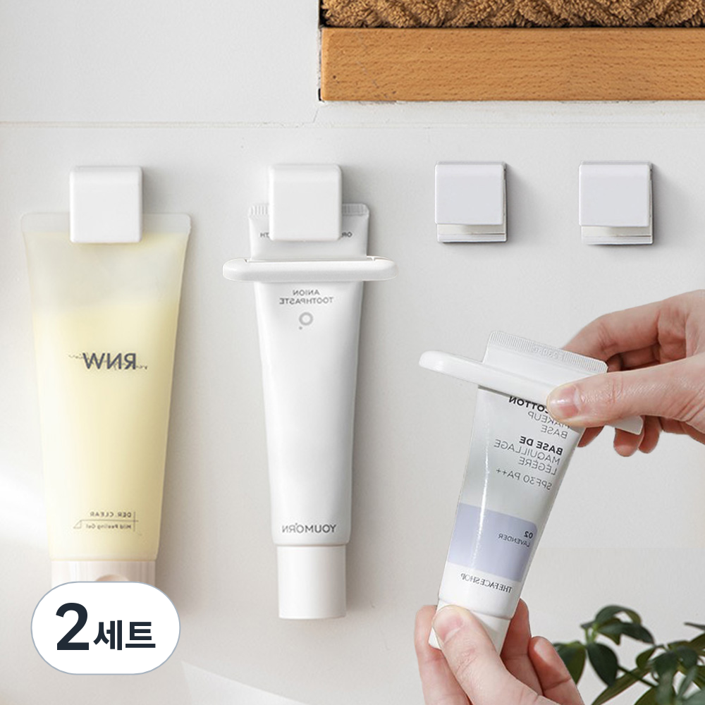 고씨네 간편케어 무타공 튜브클립 치약걸이 4p + 치약짜개 2p 세트 8,780원