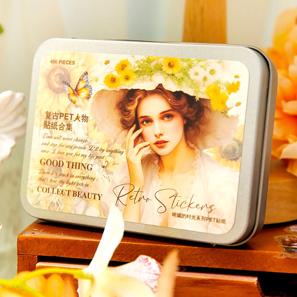 빈티지 다꾸 레트로 인물 스티커 400매, 400매 14,000원