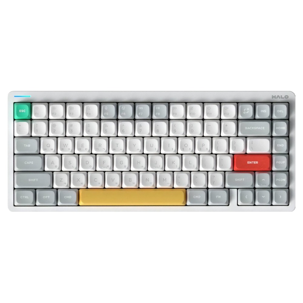 누피 한영 각인 유무선 텐키리스 기계식 키보드, 저소음맥스블러시축, Halo75 V2 IO, 아이오닉 화이트 199,000원