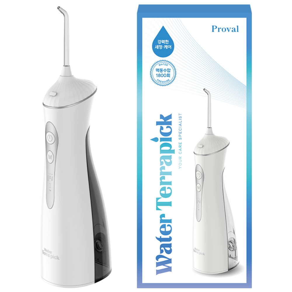 [치과추천판매] 워터테라픽 오리지널 휴대용 구강세정기 물치실 치아 치간 세척기 워터칫솔, 화이트, 워터테라픽 오리지널 63,800원