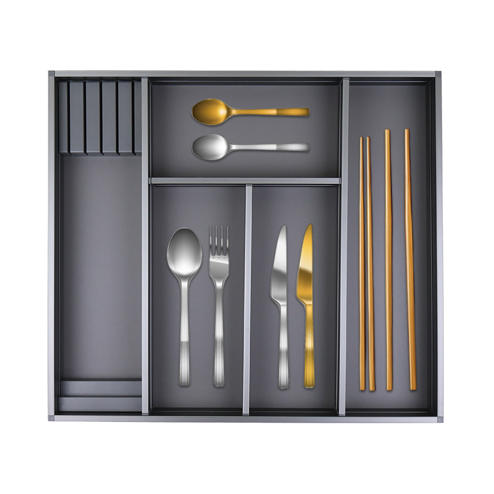 [철물공장] 수저 분리함 주방 싱크대 서랍 정리함, 1개, 알루미늄 55,000원