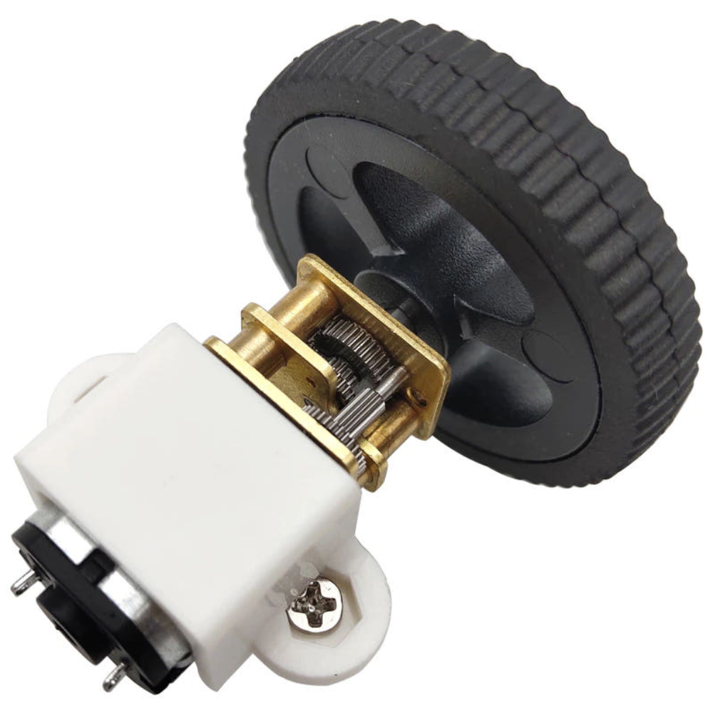 N20 DC 모터 34mm 휠+브라켓 포함 3V-6V/300RPM 미니 기어드 DC모터 15,500원