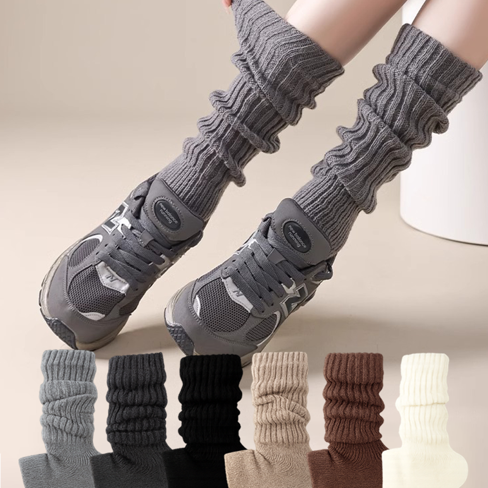 비블럭 고리형 넉넉한 도톰 니트 레그워머 겨울 루즈핏 니삭스 요가 필라테스 댄스용 워머 6colors 8,900원