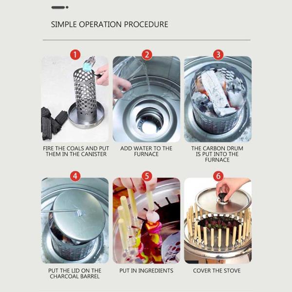 상업용 꼬치구이 무연 바베큐 스토브 스테인리스 스틸 야외 그릴 기계 BBQ 102,300원