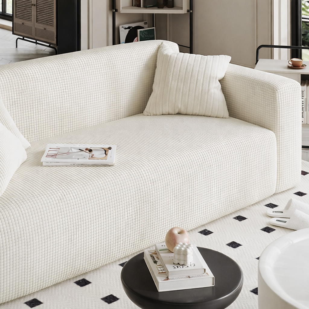 [먼지없는] 아로무드 와플 소파커버 + 자체제작 고정 스펀지, 아이보리, 1개 32,500원