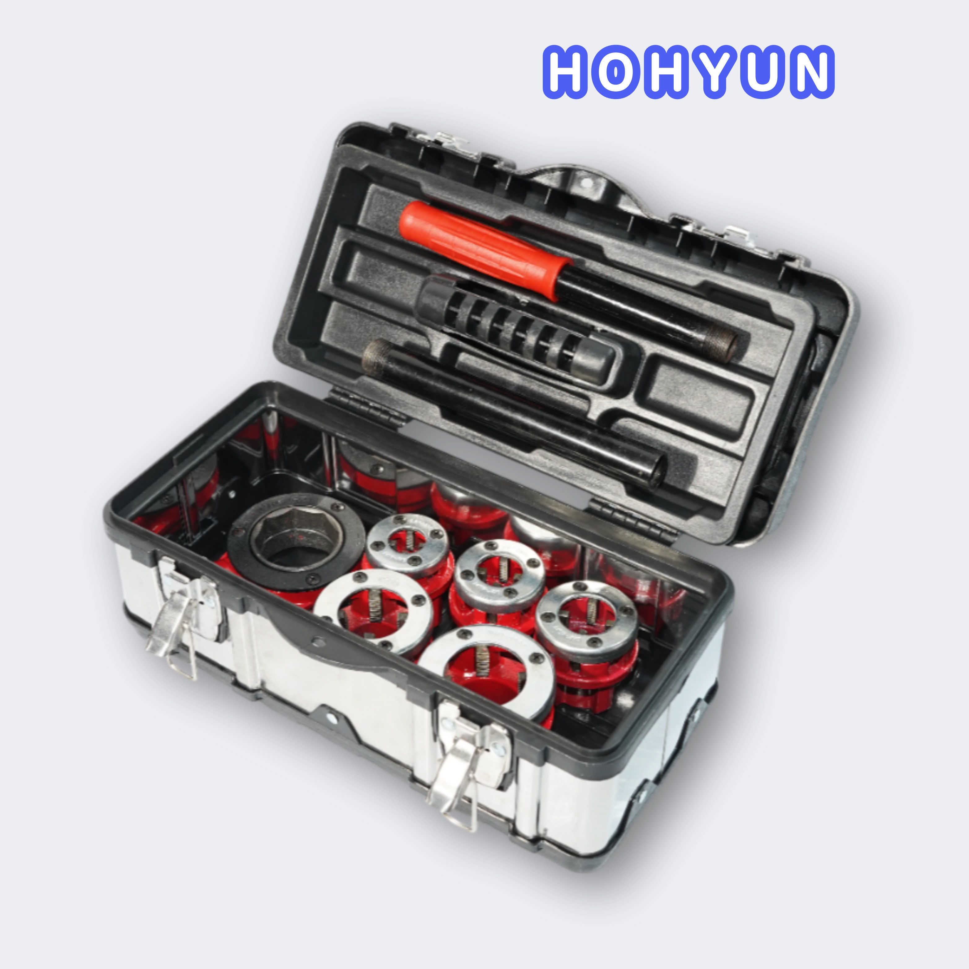 파이프나사가공기 스텐플라스틱공구가방 세트 헤드5세트 호현산업, 1세트 92,000원