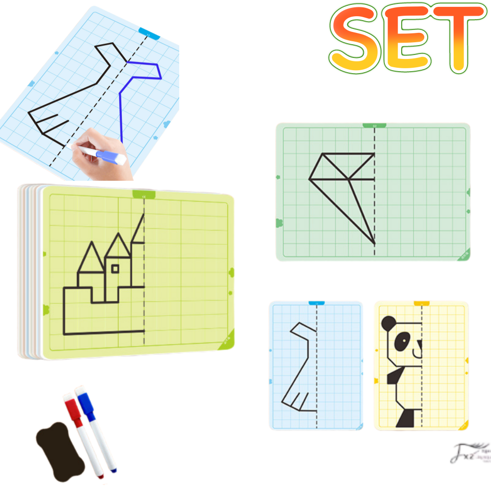 제고비 집중력 향상 대칭그림 따라 그리기 드로잉 보드 인지훈련 연습 교구세트 9,800원
