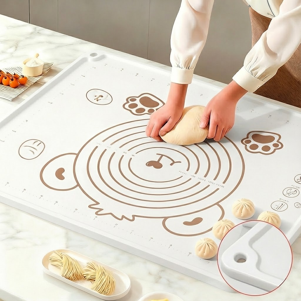 오토림 주방 실리콘 반죽매트 베이킹 요리용 미끄럼 방지 작업매트 50*70*0.5cm 11,900원