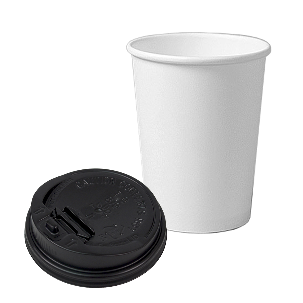 종이컵 뚜껑포함 세트 10온스 종이컵 + 개폐형 검정 리드 / 200개 세트, 1개 13,900원