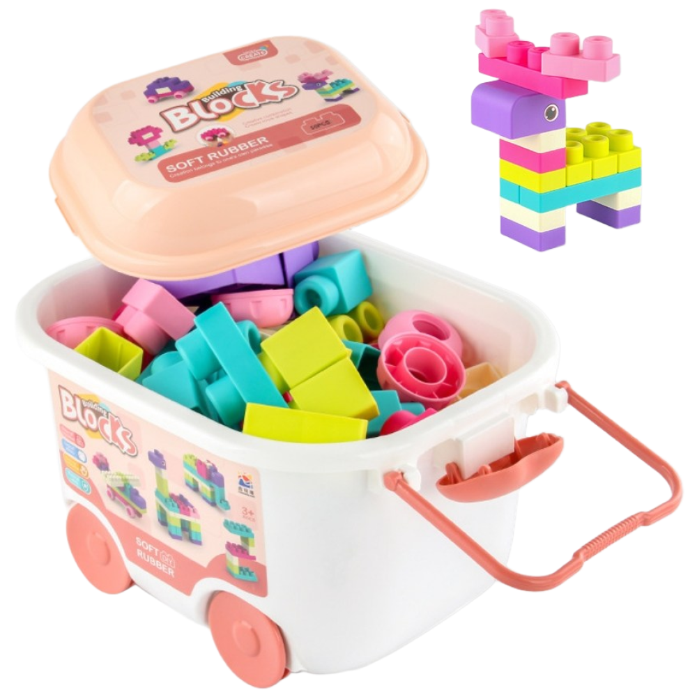 토이토 말랑이 소프트 블럭 100pcs 세트 실리콘 블록 대용량, 핑크, 1개 29,900원