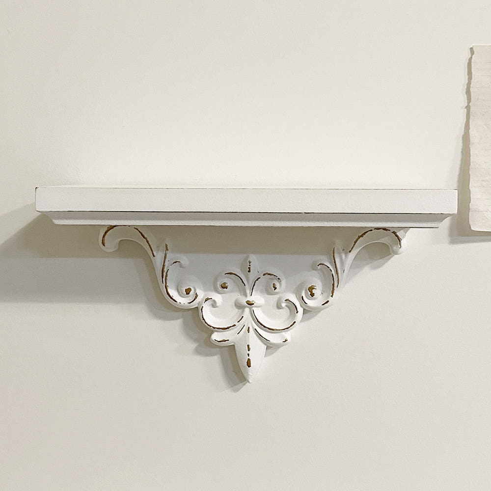 빈티지 우드 벽선반 오데트 미니 앤틱 벽걸이 화이트 카페, 1단, 앤틱 화이트 39,420원