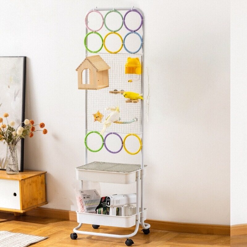 앵무새놀이터 스탠드 훈련용 놀이용 새장 횟대 사다리 이동식 장난감, 1개, 패키지 2 71,700원