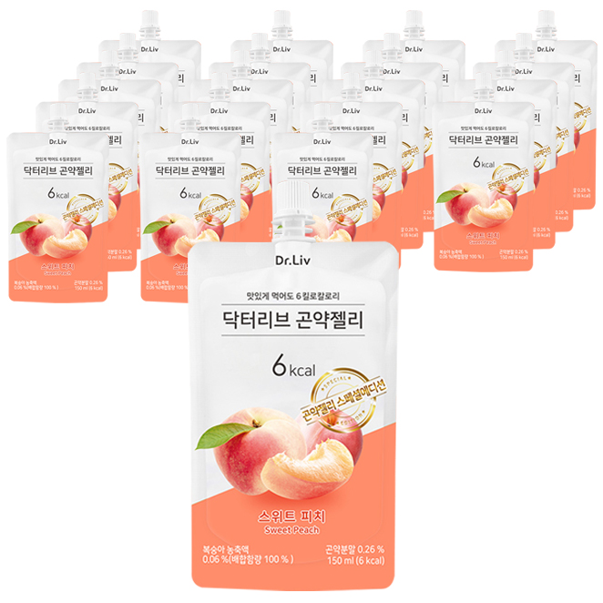 닥터리브 곤약젤리 스위트피치, 150g, 20개 25,700원