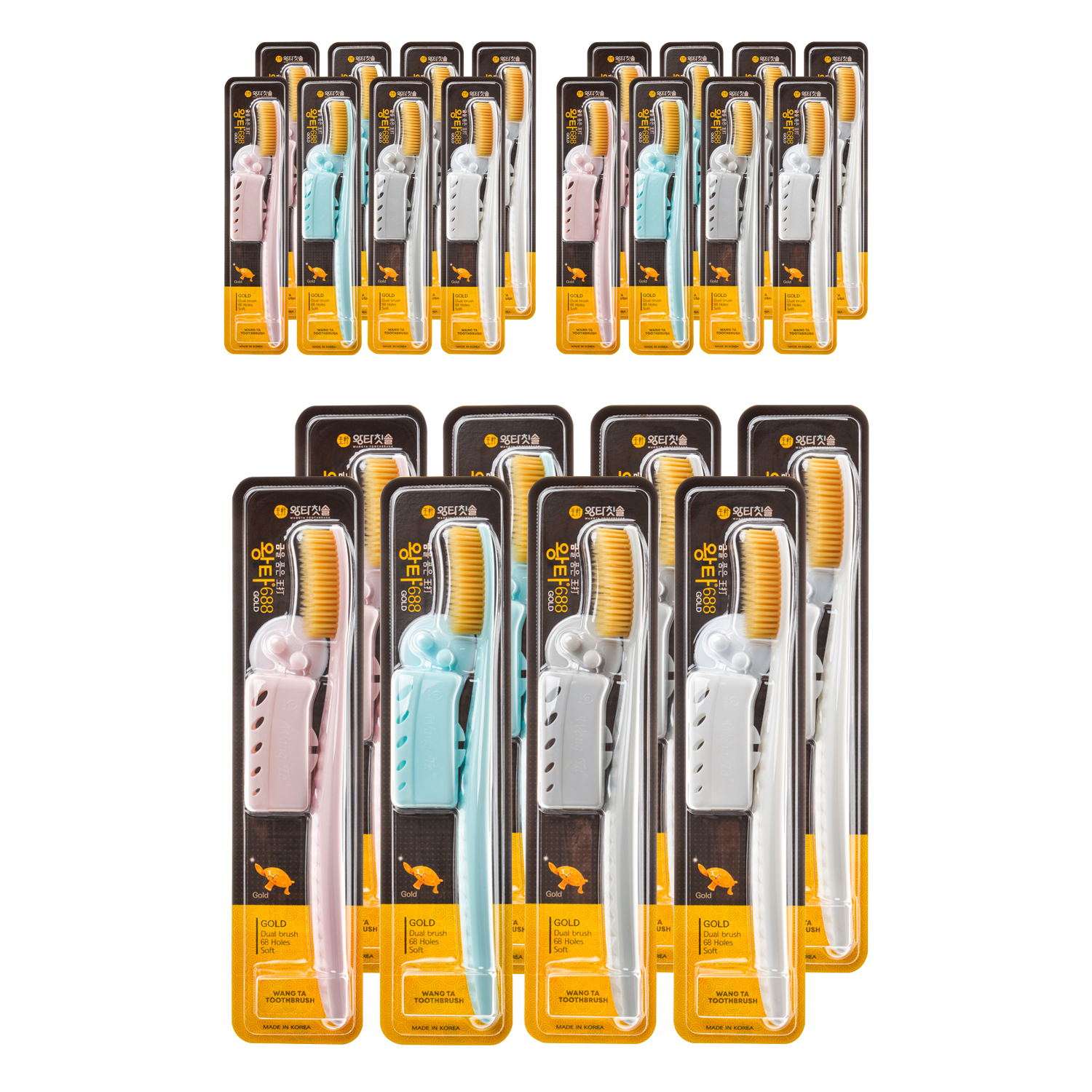 왕타 칫솔 더 부드러운 골드, 1개입, 24개 40,900원