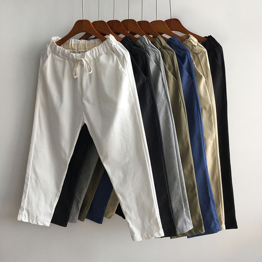 황제패밀리 여름용 시원한 남자 데일리 린넨 밴딩 바지 13,530원