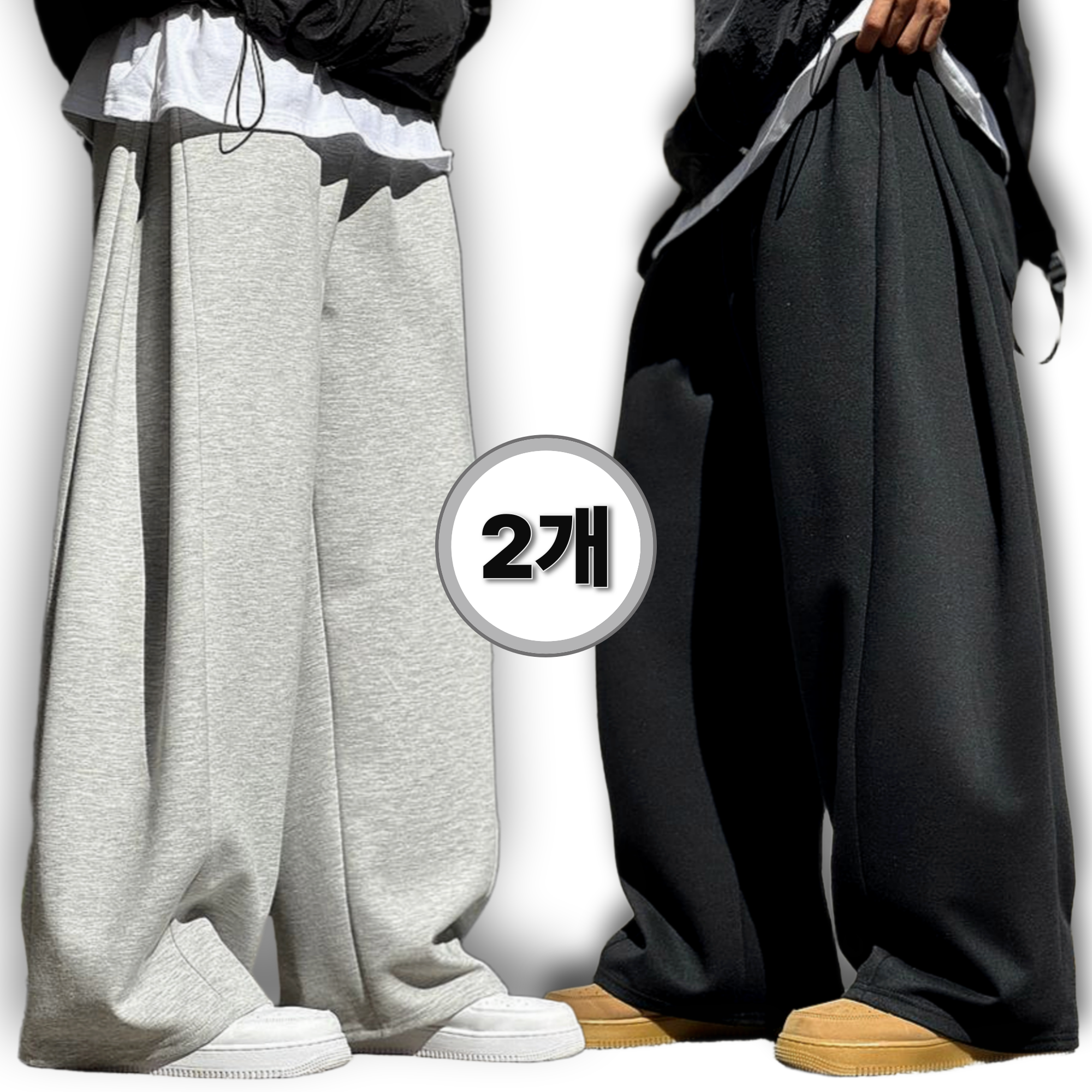 1+1 시온 사이드 핀턱 와이드 트레이닝 팬츠 37,900원