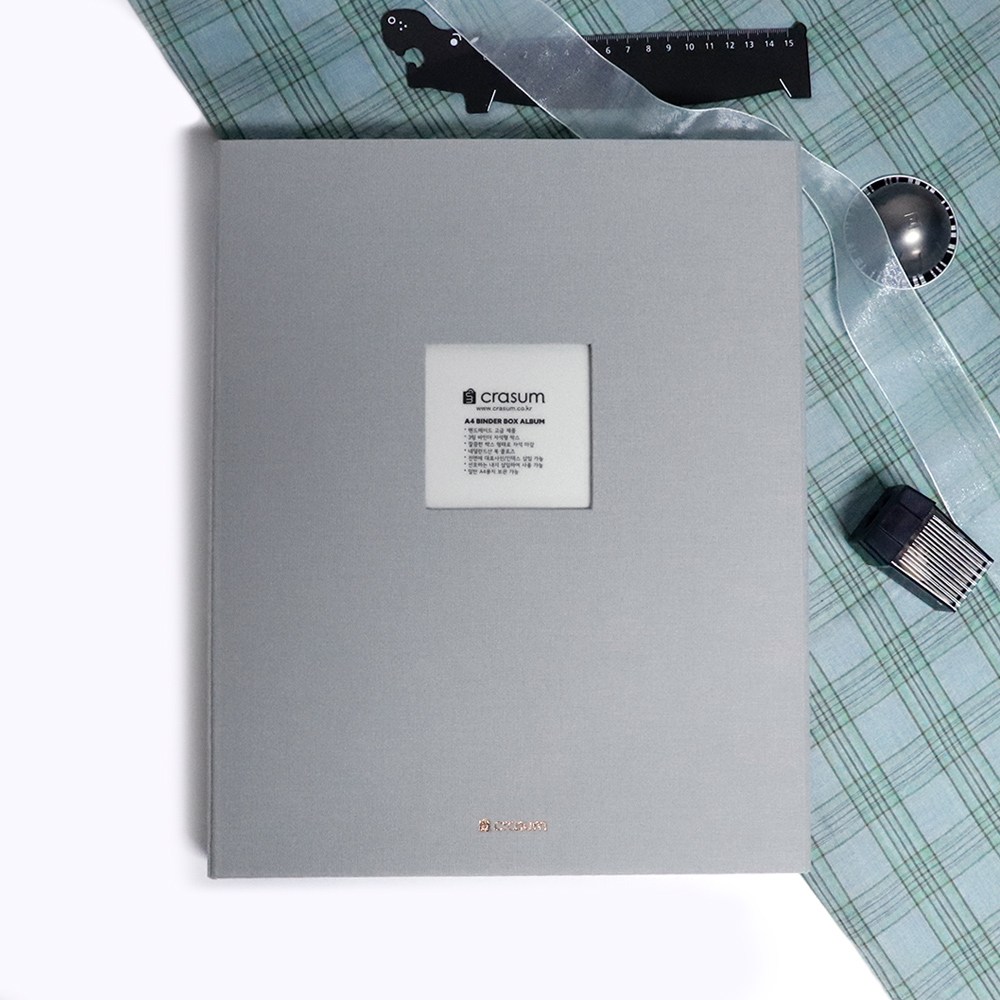 크래썸 A4 바인더 박스 앨범 마블그레이, 단품 20,000원