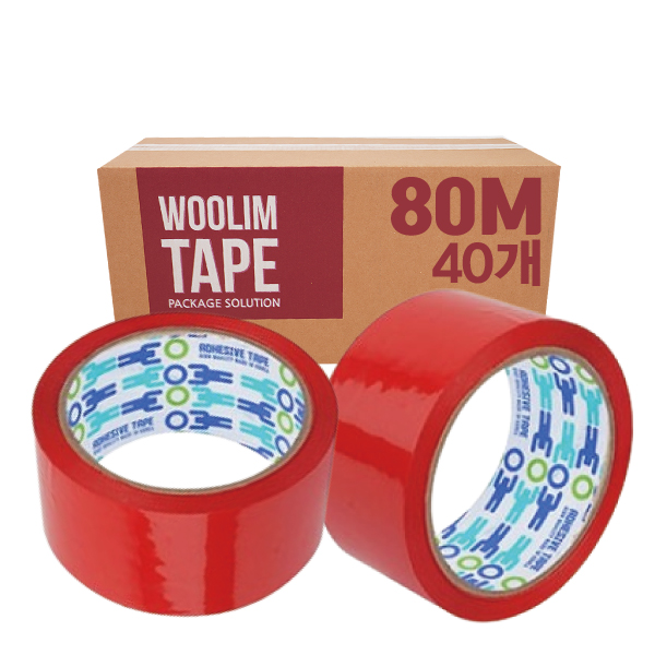 우림 박스테이프 컬러 중포장 80M 40개 택배 포장용 45,000원