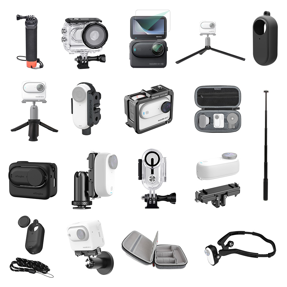 Insta360 GO3S GO3 필수 인기 액세서리 용품 모음 기획전 케이스 가방 액정보호필름 삼각대 커버 피벗 스탠드 셀피스틱 거치대 스트랩 15,000원