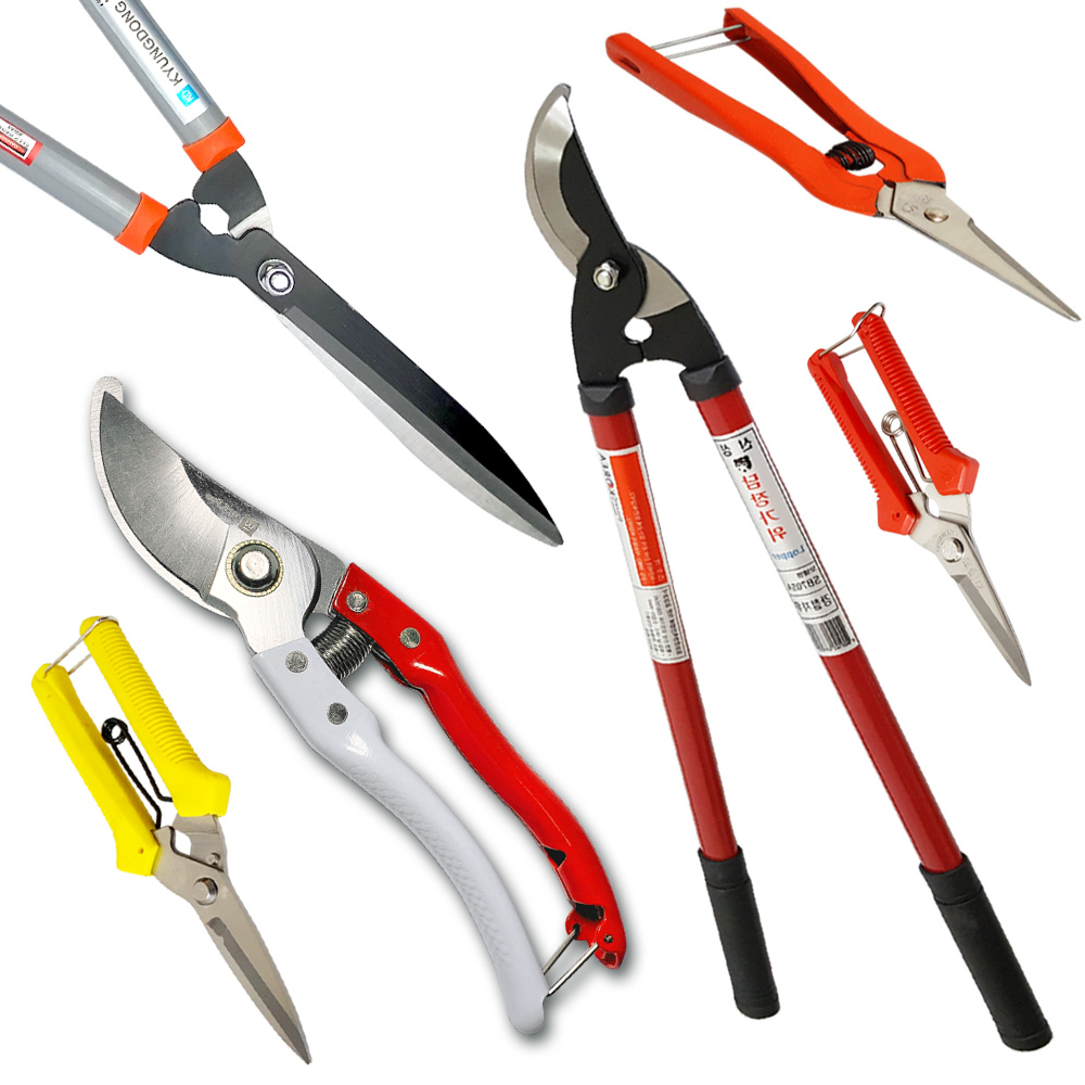 나무 전지가위 화신 양손 전정 조경 가지치기 담장 가위, 1개 19,900원