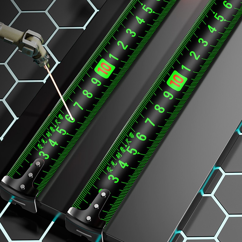 레이저줄자 높이측정기 거리측정기 자동 잠금 강철 테이프 측정 도구 고정밀 레이저 잉크젯 코드 박스 눈금자 형광 확장 미터 1 개 12,180원