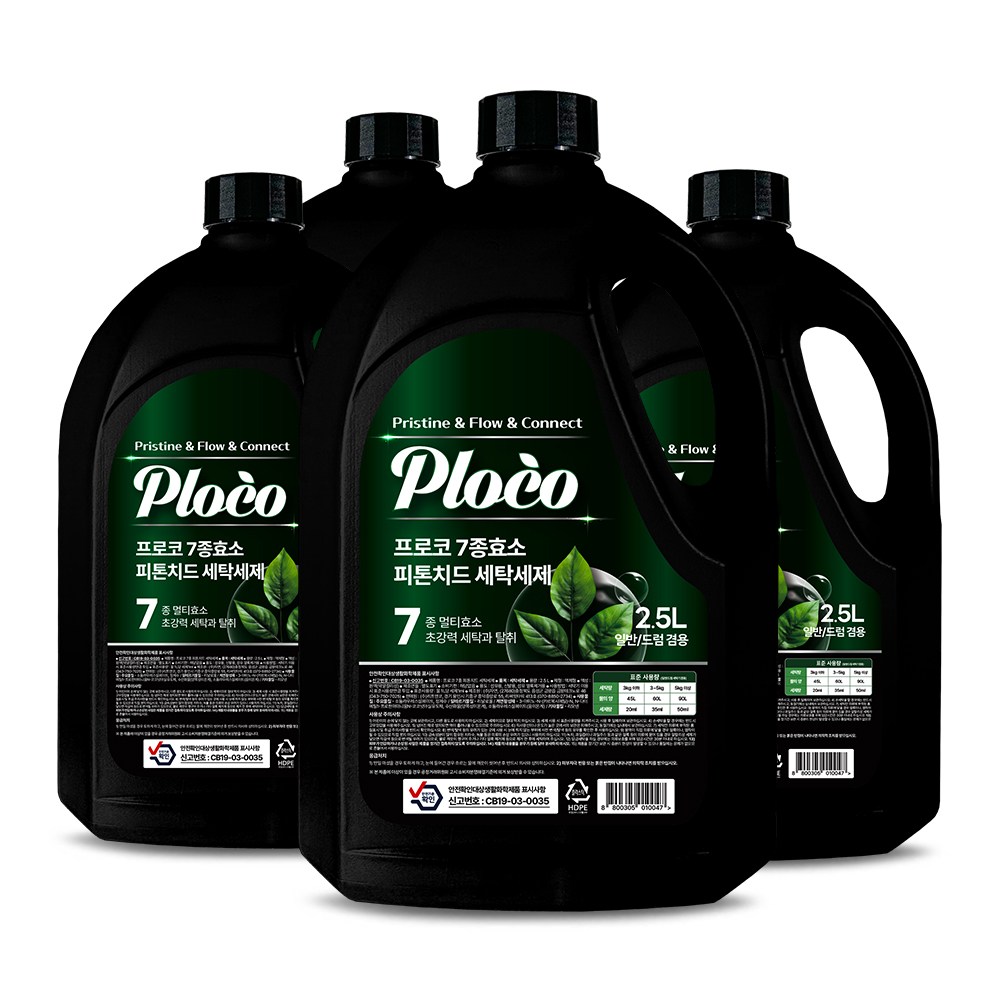 프로코 실내건조 7종효소 피톤치드 세탁세제, 4개, 2.5L 12,900원