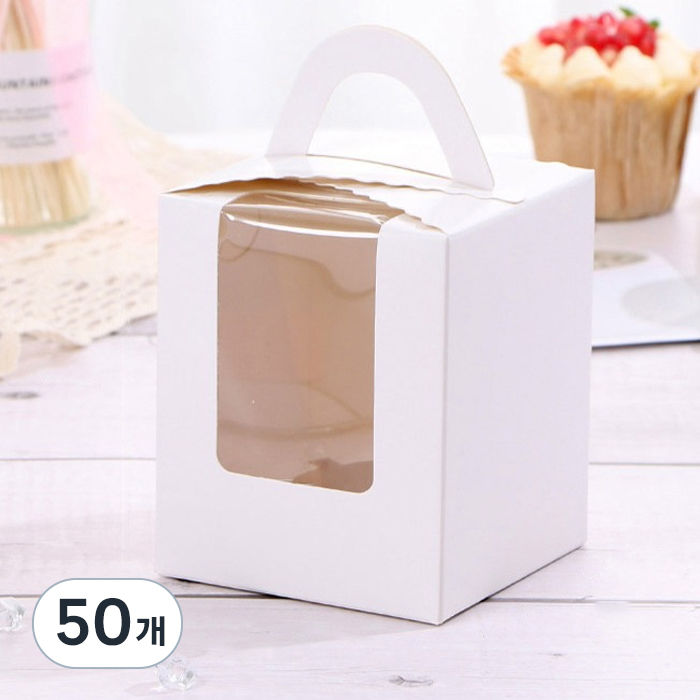 이홈베이킹 컵케익 창상자 1구, 화이트, 50개 21,500원