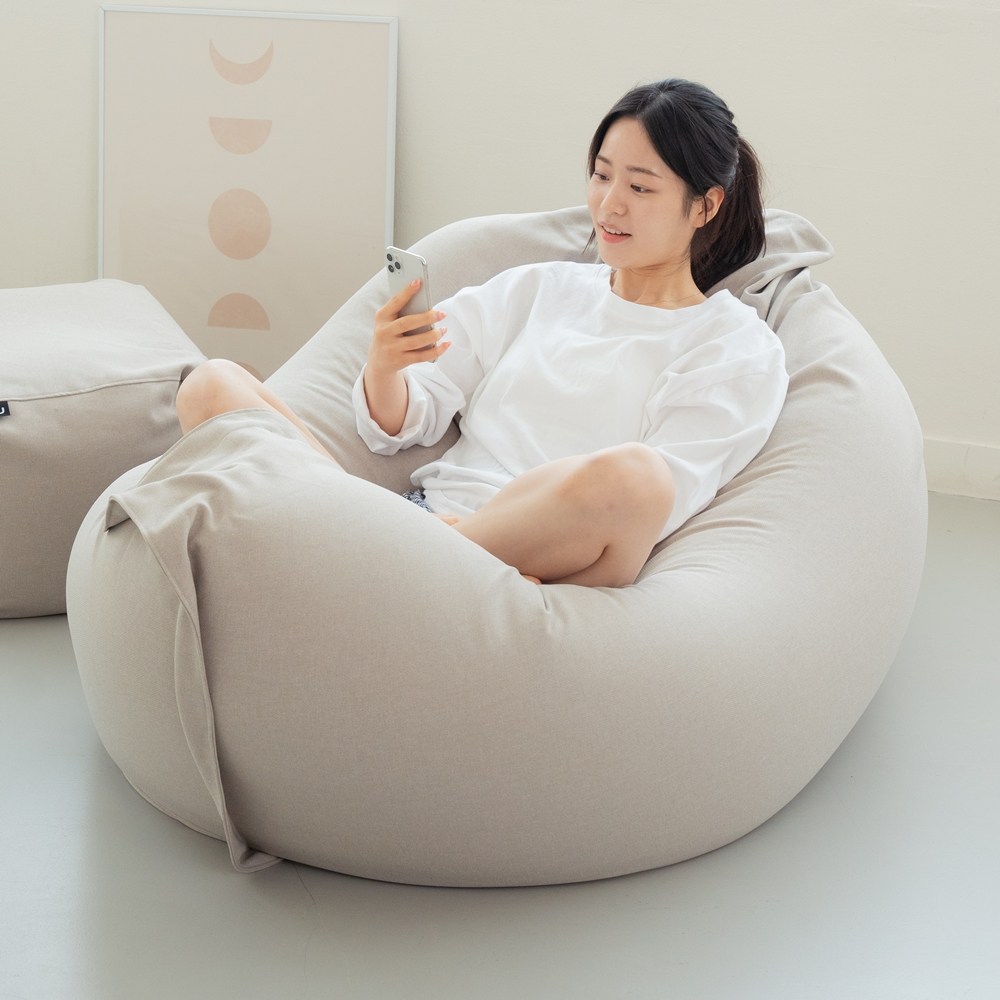 LINU리누 린온빈백 EPP 생활방수 소파, 오트밀 189,900원