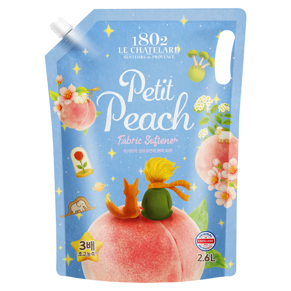 르샤트라1802 섬유유연제 쁘띠피치향 리필, 2.6L, 1개 11,400원