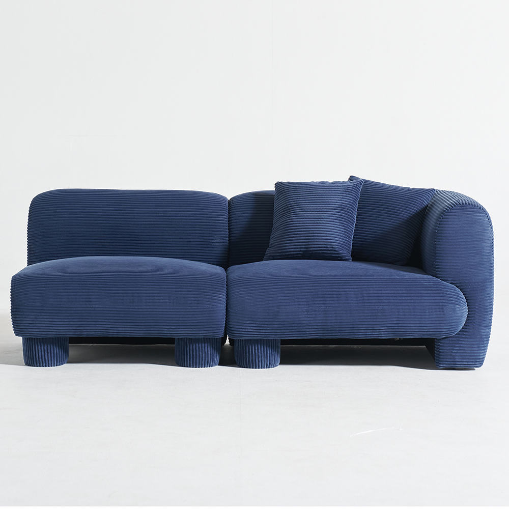 도모 에르본 코듀로이 3인용 소파 좌형 + 쿠션2p + 고이스 세트 방문설치, 네이비 238,260원