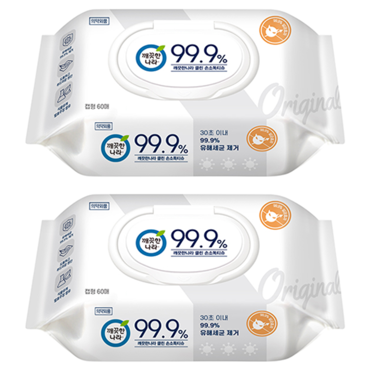 깨끗한나라 클린 손소독티슈 프라임 캡형 5,000원