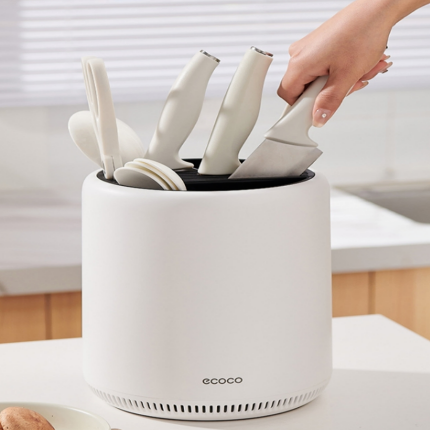 모드인 다용도 주방 원형 칼꽂이 수저 정리함, 1개, 화이트 18,100원