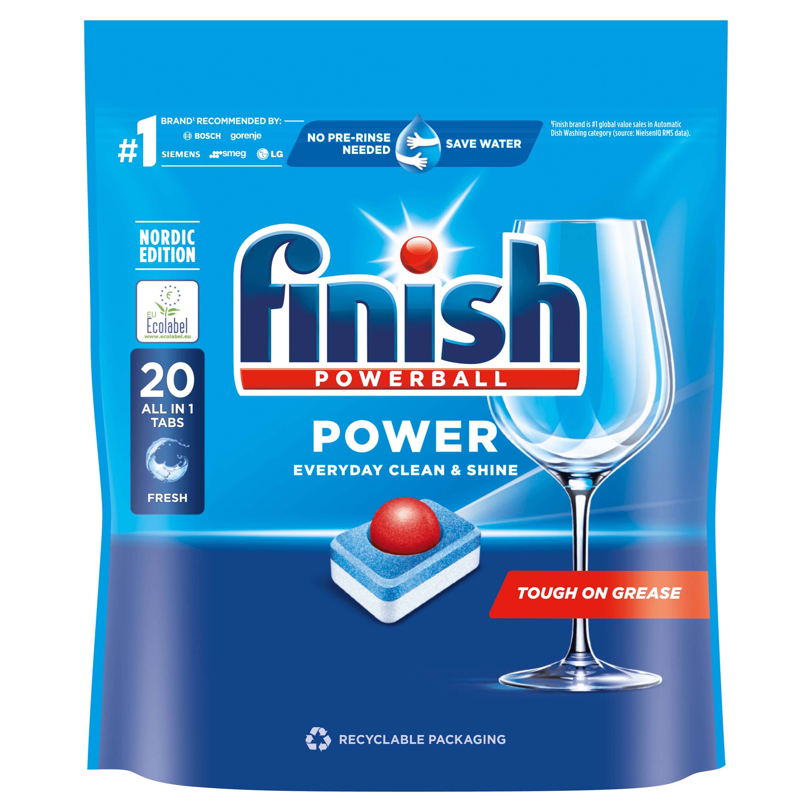 피니시 파워볼 탭스 식기세척기용 세제 17g 20p, 340g, 1개 10,060원