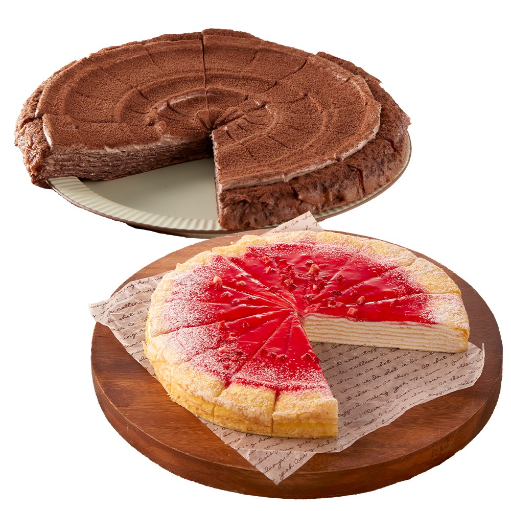 파르팜 크레이프 케이크 2종 (초코&딸기), 1개, 960g 59,000원