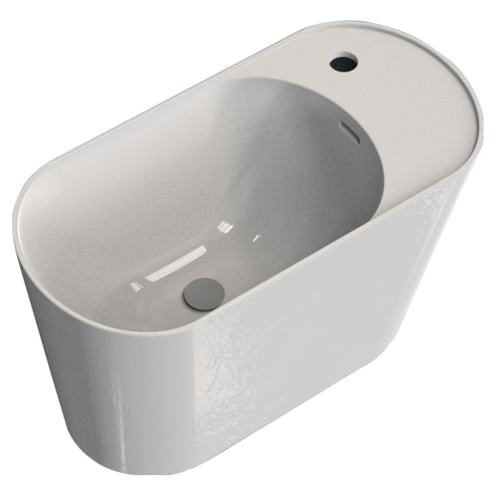 두진 타원형 플랫 반다리 욕실 세면기 L90 방문설치, 단일색상 204,820원