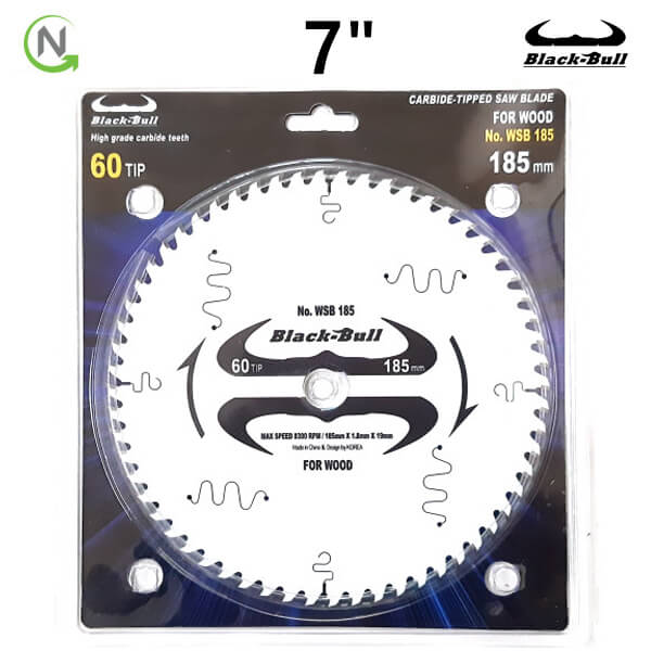 블랙불 목공용 원형톱날 185mm 19,050원