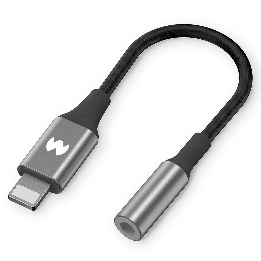 구스페리 라이트닝 8핀 아이폰 이어폰 변환젠더 3.5mm, 13cm, 다크 그레이, 1개 4,900원