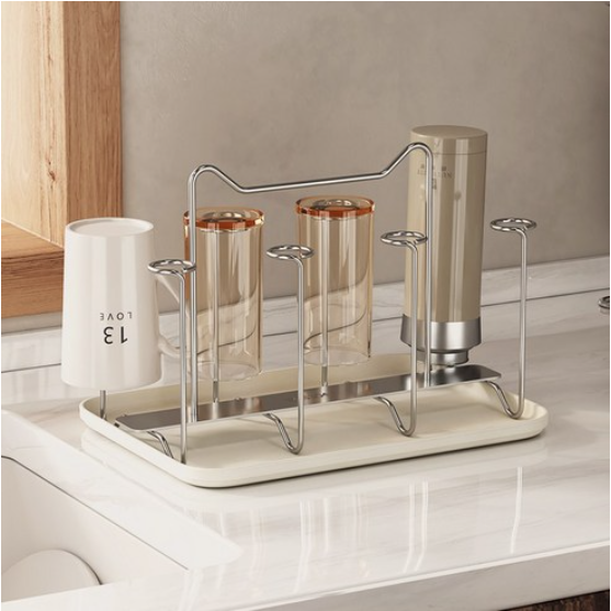 라이프리듬 8구 물빠짐 컵 거치대 걸이 스텐304 텀블러 건조대, 1개 16,680원