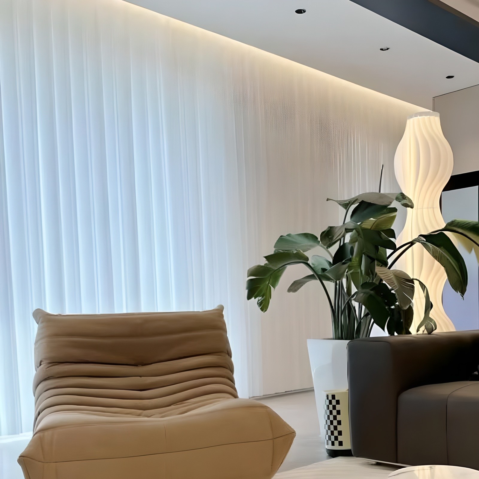 [카나리아] 먼지 없고 비침 없고 이음선 없는 호텔식 나비주름 울쉬폰 커튼 105,600원