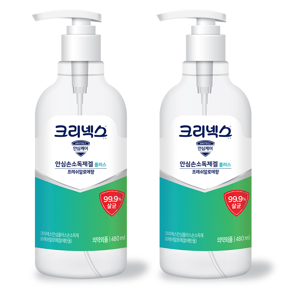 크리넥스 안심손소독제겔플러스 프레쉬알로에향 11,480원