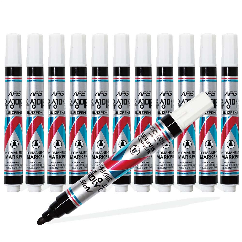 아피스 오래쓰는 유성매직, 흑색, 12개입, 24개, 흑색 14,020원