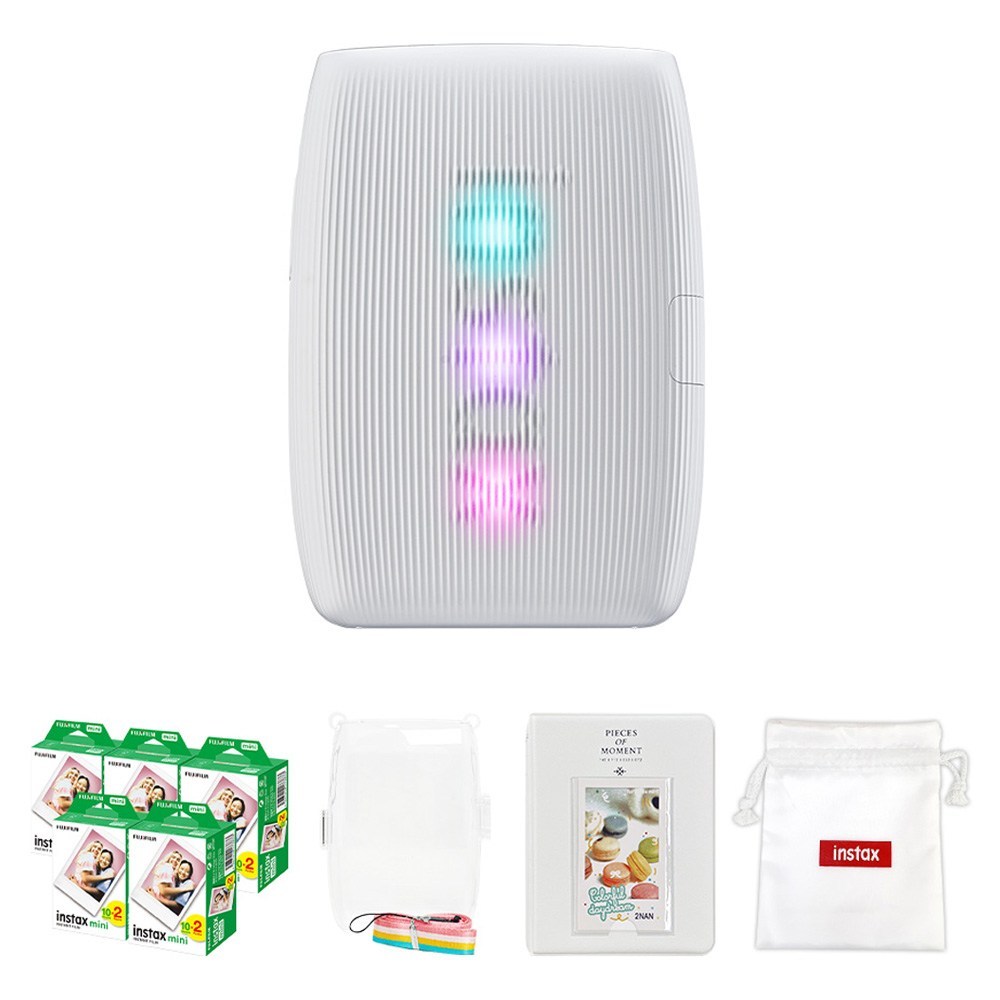 인스탁스 미니링크3 포토프린터 클레이 화이트 + 케이스 투명 + 필름 100p + 마카롱2단 앨범 + 로고파우치 세트 466,900원
