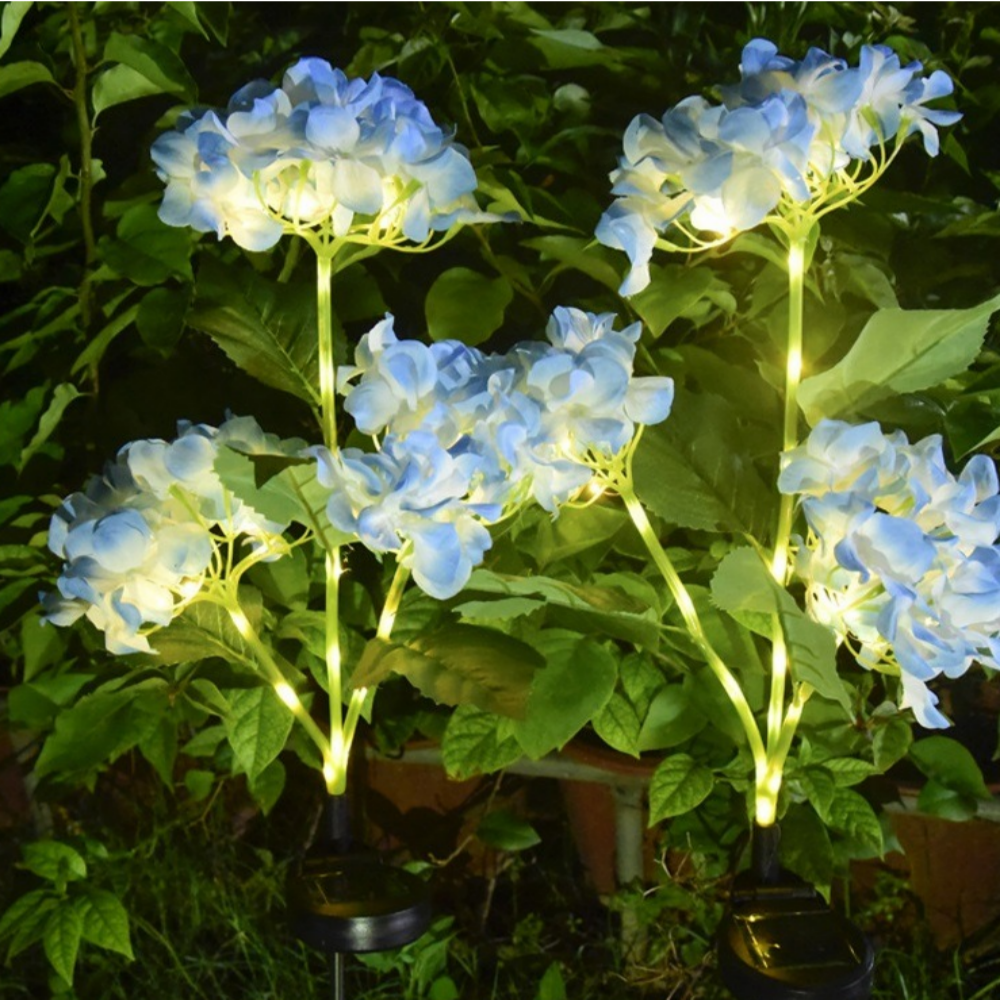 노란집 태양광 수국 3송이 꽃조명 태양열 정원등, 수국(블루) 11,800원